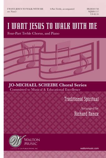 I Want Jesus To Walk With Me Sheet Music Authority