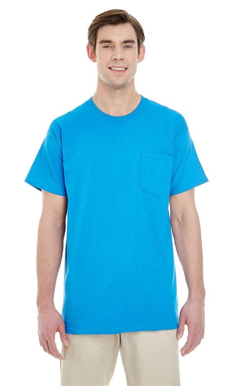 Gildan The Gildan Adult Heavy Cotton Oz Pocket T Shirt Sapphire