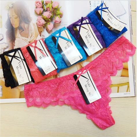 2020 Mixed Colors Everyday Lace Women Sexy Panties Bow Low Waist