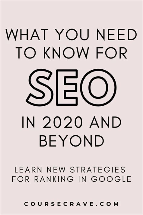 What You Need To Know About Seo In 2020 And Beyond Course Crave