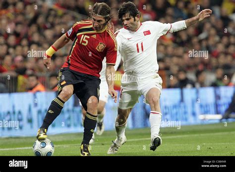 Sergio Ramos Spain Vs Turkey held at the Santiago Bernabeu Stadium ...