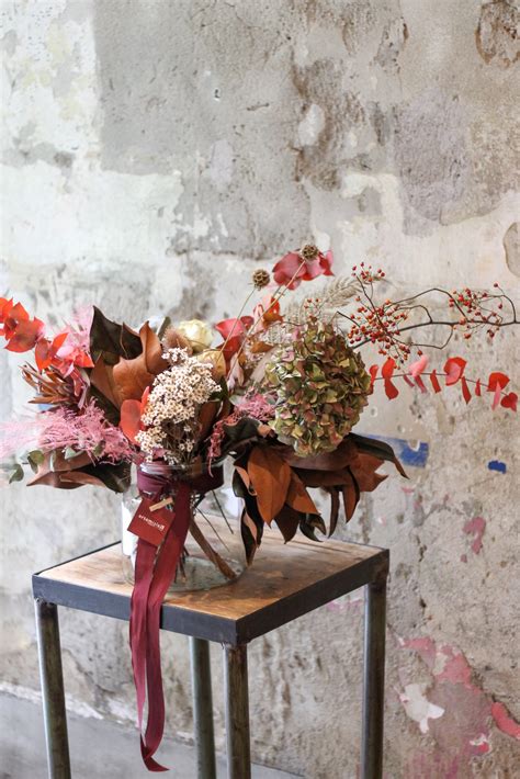 Autumn Sun Dried Flowers Bouquet Artemisia Fioristi Firenze