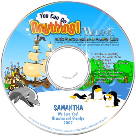 You Can Do Anything Personalized Children's Music CD