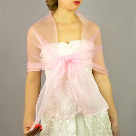 Pink Rose Organza Wrap Shawl Bolero Summer Spring Wedding Etsy