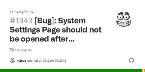 Bug System Settings Page Should Not Be Opened After Permissions Were