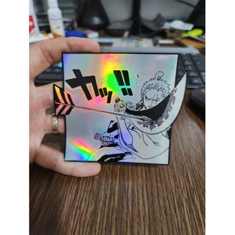 Jual Sticker Hologram Anime Besar PSH1514 One Piece Zoro