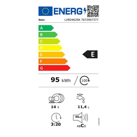 Lave vaisselle 14 couverts BEKO LVED4629A 14S46 Electro Dépôt