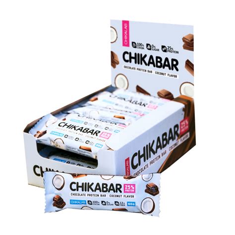 CHIKALAB CHIKABAR батончик 60г Кокос - Магазин здорового и спортивного ...