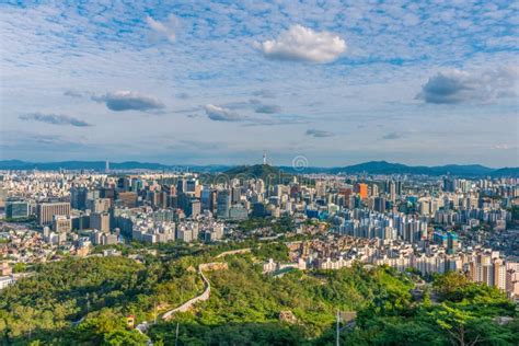 Skyline Da Cidade De Seoul Coreia Do Sul Imagem De Stock Imagem De