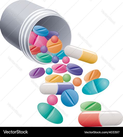 Pills And Capsules Royalty Free Vector Image Vectorstock