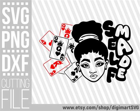 Self Made Png Afro Messy Bun Svg Black Queen Svg Queen Of Etsy