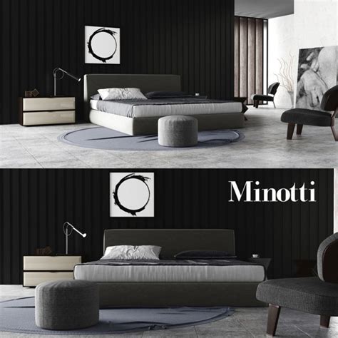 Minotti Bedroom Set 3d Model Price Render Rendering 3dmodels Vray