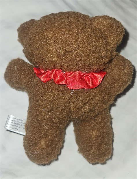 Vintage Christmas Anco Plush Teddy Bear Stands 7 Tall Etsy