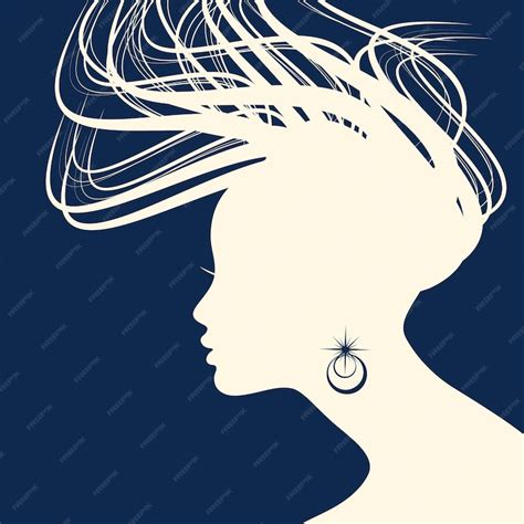 Premium Vector Woman Hair Style Silhouette Vector