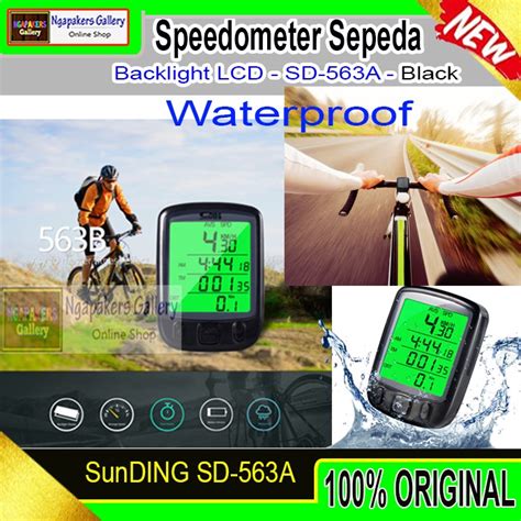 Jual SunDING SD 563A Original Speedometer Sepeda Backlight LCD