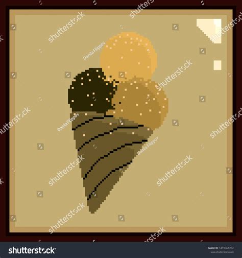 Pixel Art Icon Ice Cream Stock Illustration Shutterstock