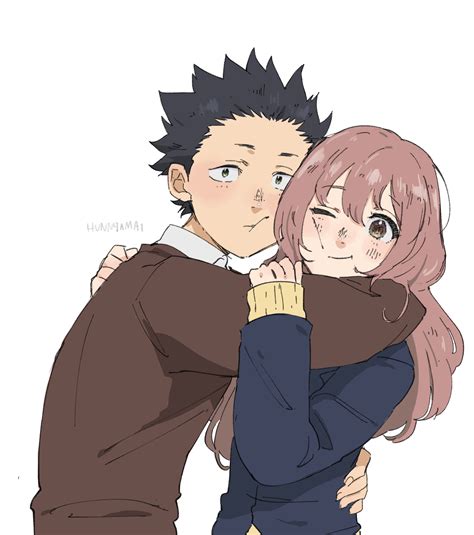 Nishimiya Shouko And Ishida Shouya Koe No Katachi Drawn By Hunnyamai