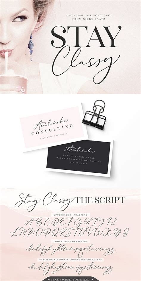 The Stay Classy Font Duo Classy Fonts Stay Classy Classy