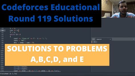 Codeforces Educational Round Solutions Problems A B C D And E