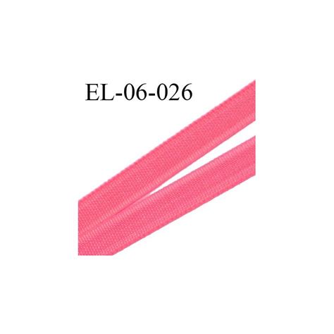 Elastique 6 mm fin spécial lingerie polyamide élasthanne couleur rose