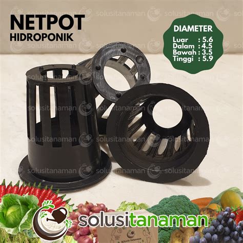 Jual Netpot Solusi Cm Hidroponik Pcs Wadah Media Tanam Rockwool