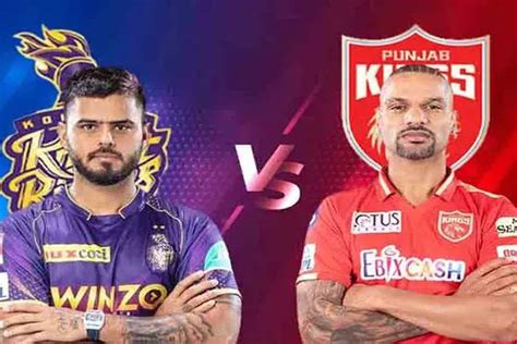 Ipl 2023 Kkr Vs Pbks Probable Playing Xi Head To Head Live Streaming Pitch And Weather Report