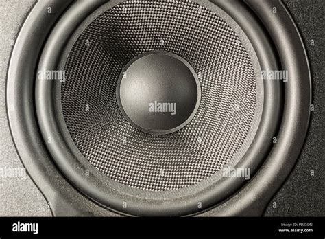 Black speaker for music Stock Photo - Alamy