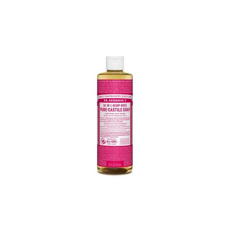 Dr Bronners Pure Castile Liquid Soap Rose Αγνό Υγρό Σαπούνι Καστίλης