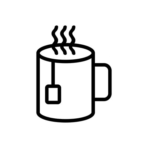 Mug Hot Tea Icon Vector Isolated Contour Symbol Illustration 9946897 Vector Art At Vecteezy