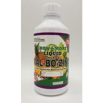 Grow More Sagrex Liquid Chelate Calcium Boron Zinc Cal Bo Zinc Liter