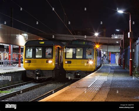 Arriva Northern Rail Class Pacer Trains At Lancaster Railway