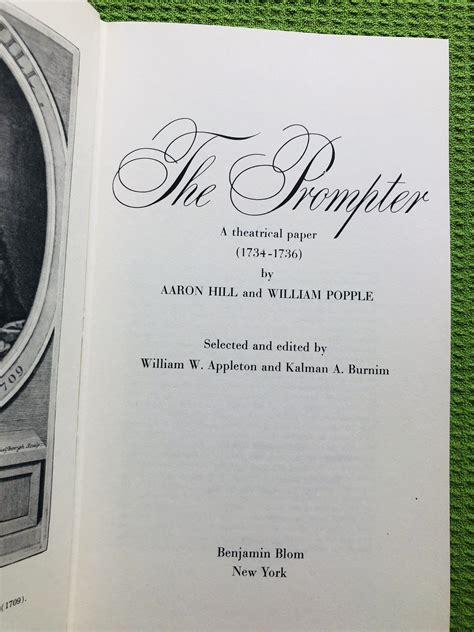The Prompter: A Theatrical Paper (1734-36) by Aaron Hill & William Pope