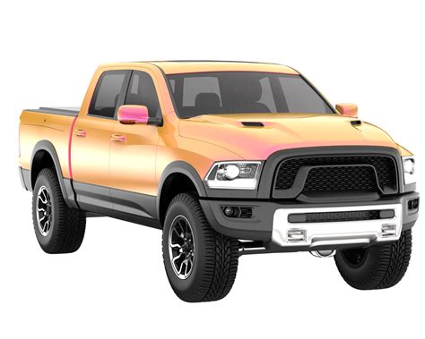 Pickup truck isolated on transparent background. 3d rendering ...