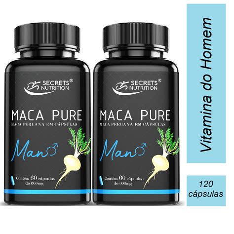 Maca Peruana Negra Benefícios Para O Homem - Maca Peruana para o Homem Pure man Secrets Nutrition aumenta libido ...