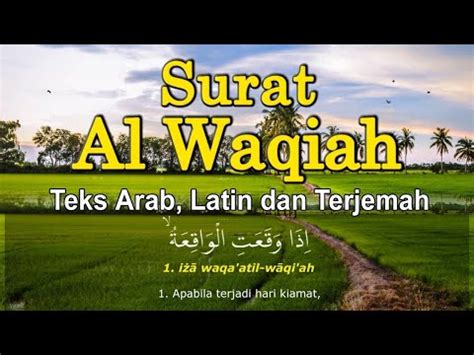 Surat Al Waqiah Merdu Dan Terjemahan Pembuka Pintu Rezeki Teks Arab