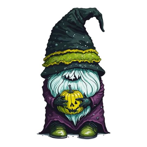 Premium Vector Watercolor Hand Drawn Halloween Gnome