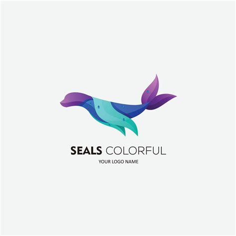 Seals Logo Design Gradient Colorful Vector 16701272 Vector Art At Vecteezy