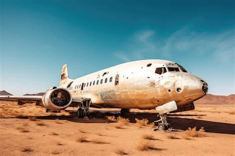 Premium AI Image | Abandoned Aircraft in the Desert Bed professional ...