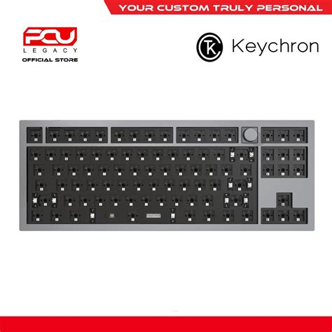 Keychron Q Knob Tkl Hot Swap Rgb Barebone Mechanical Keyboard Space Grey Shopee Malaysia