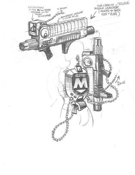 Dirty Pair Guns And Backpack In Steven Ng S Adam Warren Dirty Pair