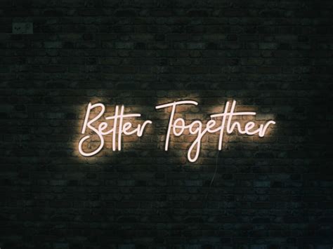 Better Together Neon Led Neonowy Napis Na Lub Wesele Na