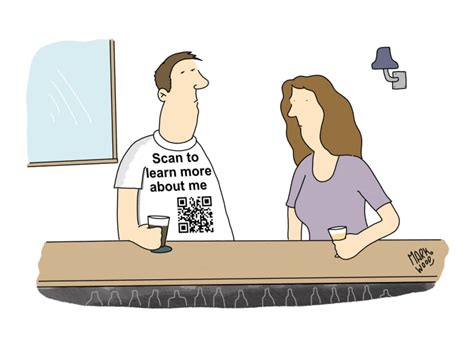 QR Code Cartoon MARK WOOD CARTOONS ILLUSTRATION