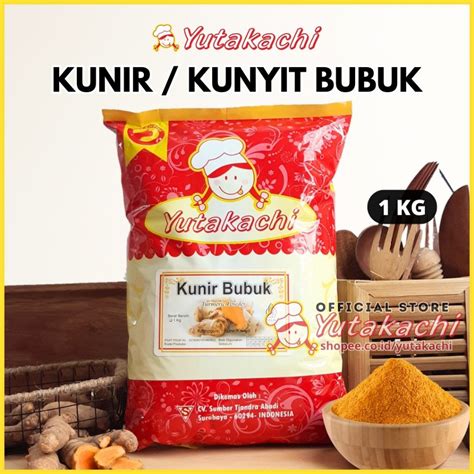 Jual KUNYIT BUBUK MURNI 1KG Yutakachi Kunir Bubuk Asli Herbal Bumbu