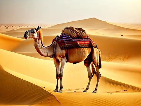 Camel In Thar Desert Of Rajasthan, India Image & Design ID 0000528889 ...