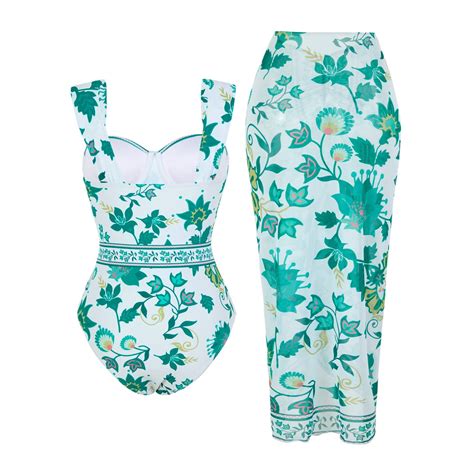 Cqxid Clearance Bikini Sets For Women Women S Retro Fashion Bandeau Swimsuit With Beach Cover