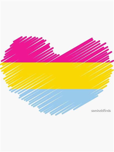 Pansexual Pride Flag Heart Sticker For Sale By Semioddfinds Redbubble