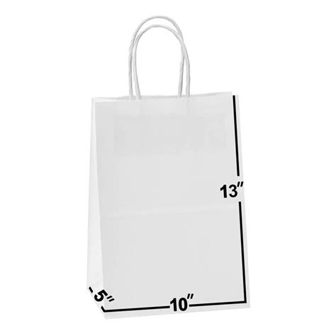 Paper Bags Bulk With Handles 10 X 5 X 13 50 Bags Ideal For Shopping Packaging Retail Party