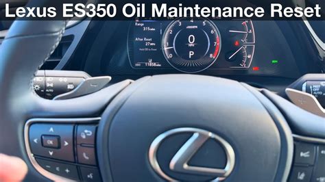 2022 Lexus Es350 How To Reset Oil Maintenance YouTube