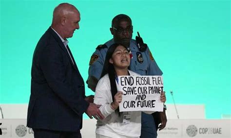 12 Year Old Indian Girl Storms Cop28 Stage Shouts End Fossil Fuels