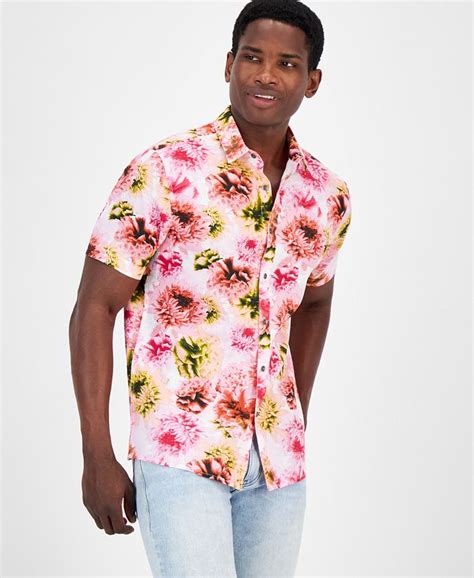 I N C International Concepts Mens Garden Regular Fit Floral Print